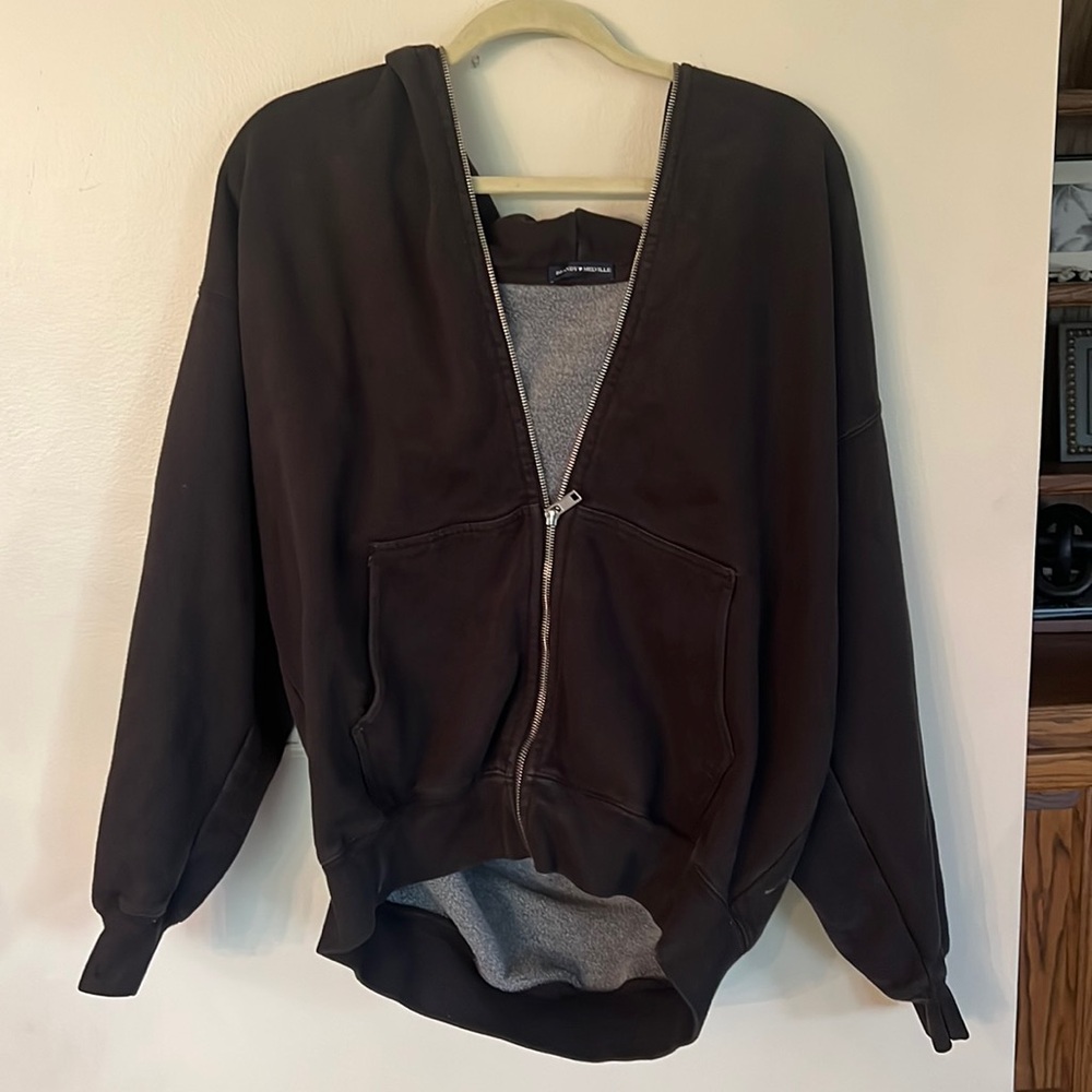Brandy Melville, Black Christy Full Zip